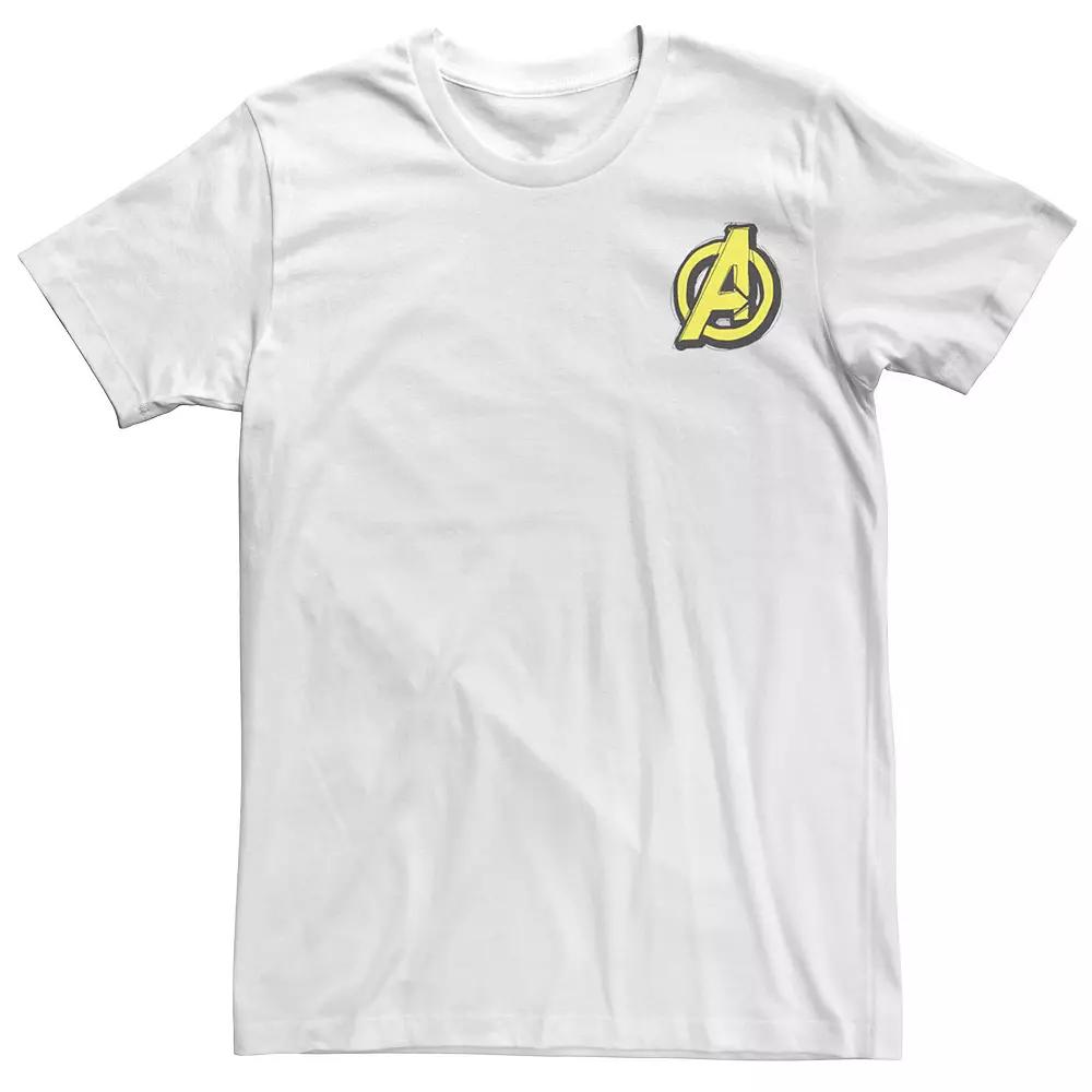 Men's Marvel Avengers Yellow Block Logo Tee,  Product Image