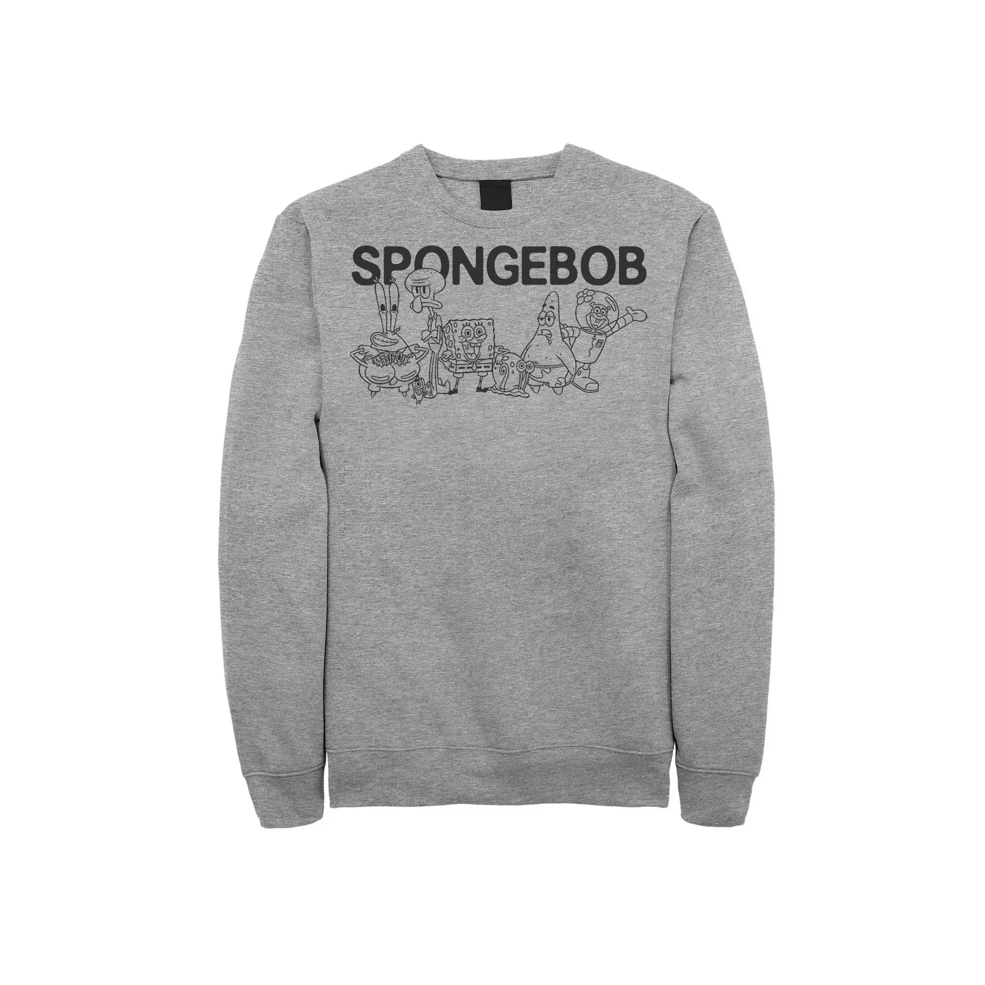 Men's SpongeBob Group Shot Outlines Sweatshirt,  Product Image