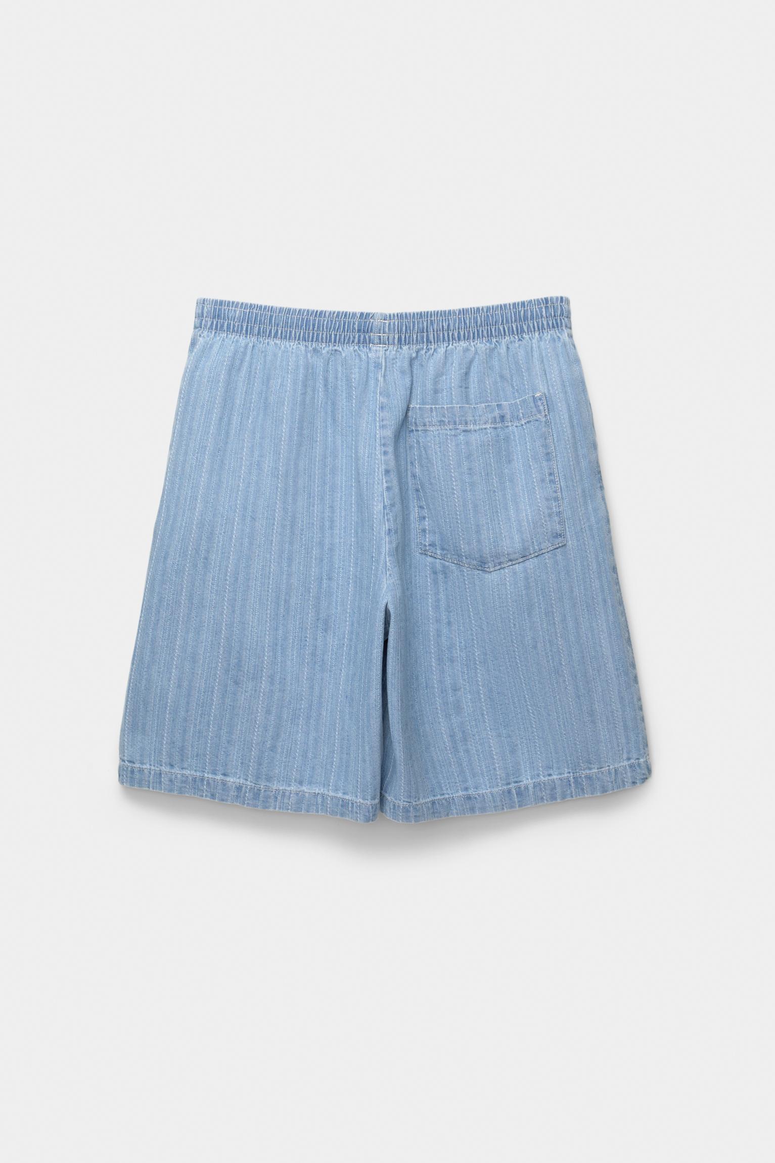 Jacquard denim Bermuda shorts Product Image