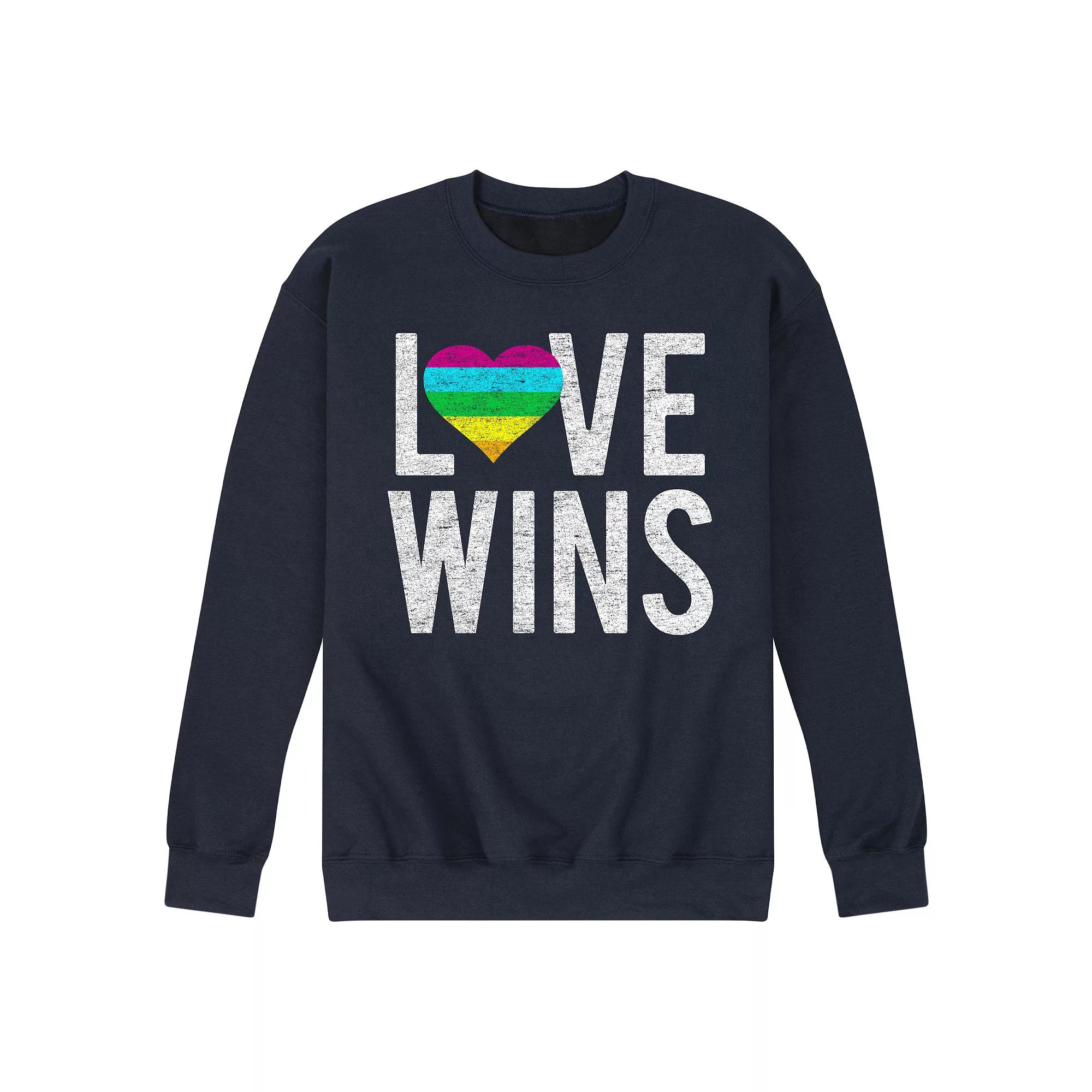 Men's Love Wins Fleece Sweatshirt,  Product Image
