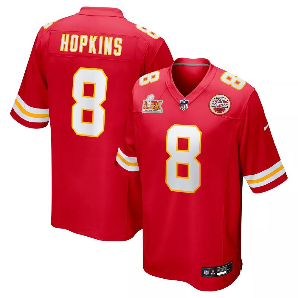Men's Nike DeAndre Hopkins Red Kansas City Chiefs Super Bowl LIX Game Player Jersey, Size: Small Product Image