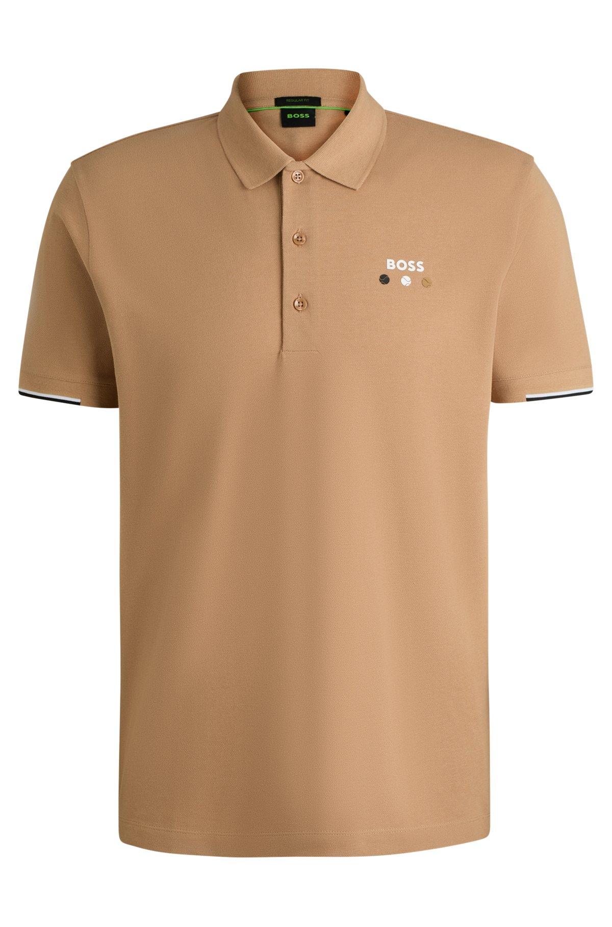 Active Paddy mercerized-cotton polo shirt with grid trims Product Image