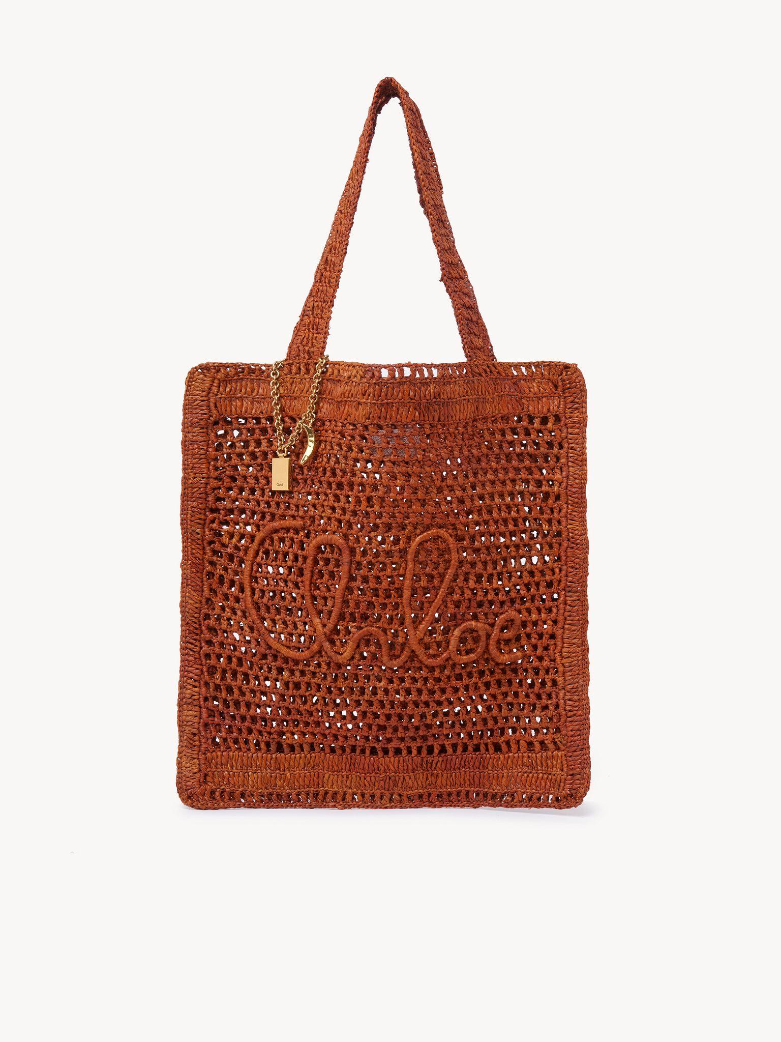 Summer Banana tote bag in raffia Product Image