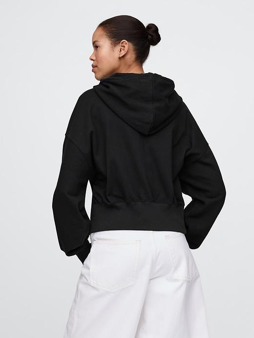 French Terry Oversized Zip Wedge Hoodie Product Image