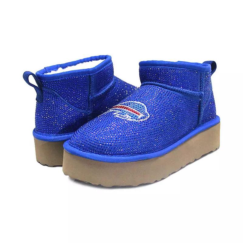 Women's Cuce Royal Buffalo Bills Crystal Platform Boots,  Product Image