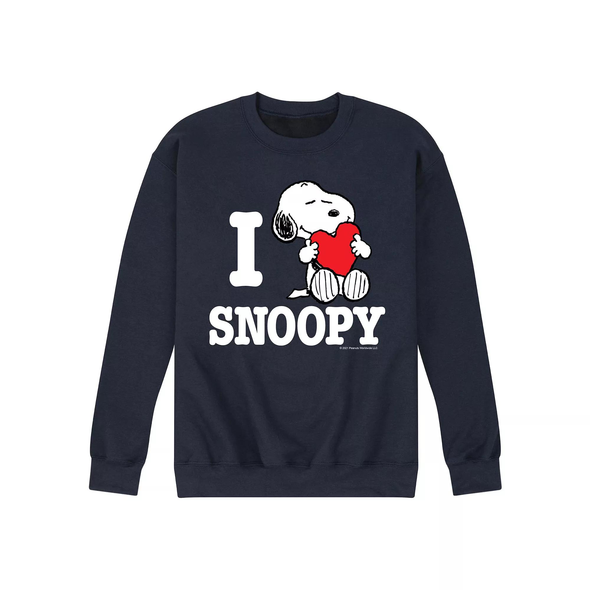 Men's Peanuts I Love Snoopy Sweatshirt,  Product Image