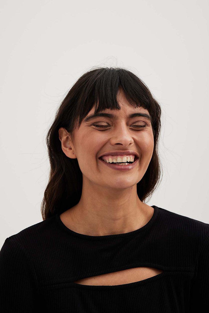 Cut Out Trumpet Sleeve Top Product Image