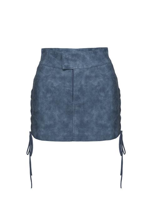 Ceejay Faux Leather Mini Skirt Slate Product Image