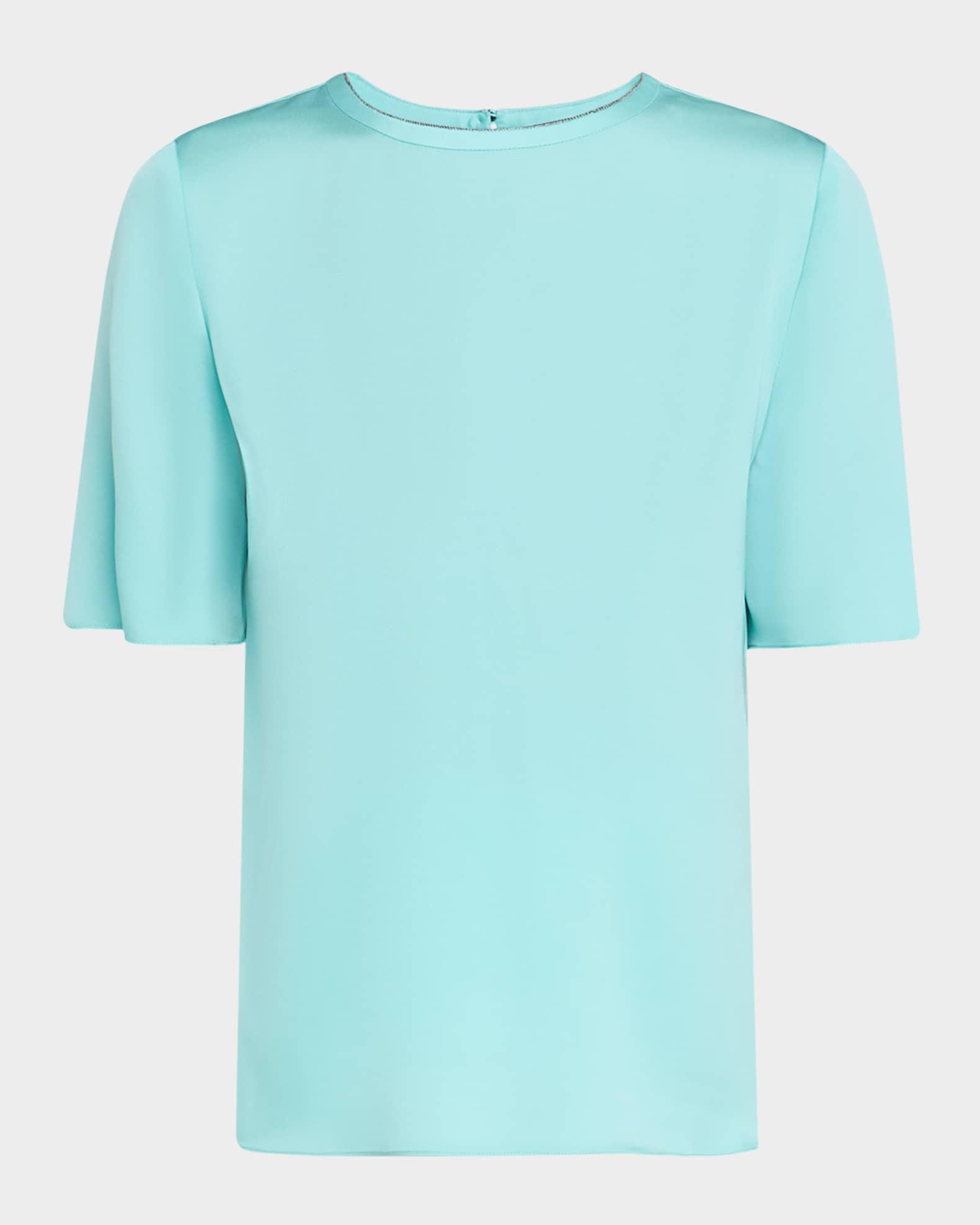 Sylvie Chain-Trim Crewneck Blouse Product Image