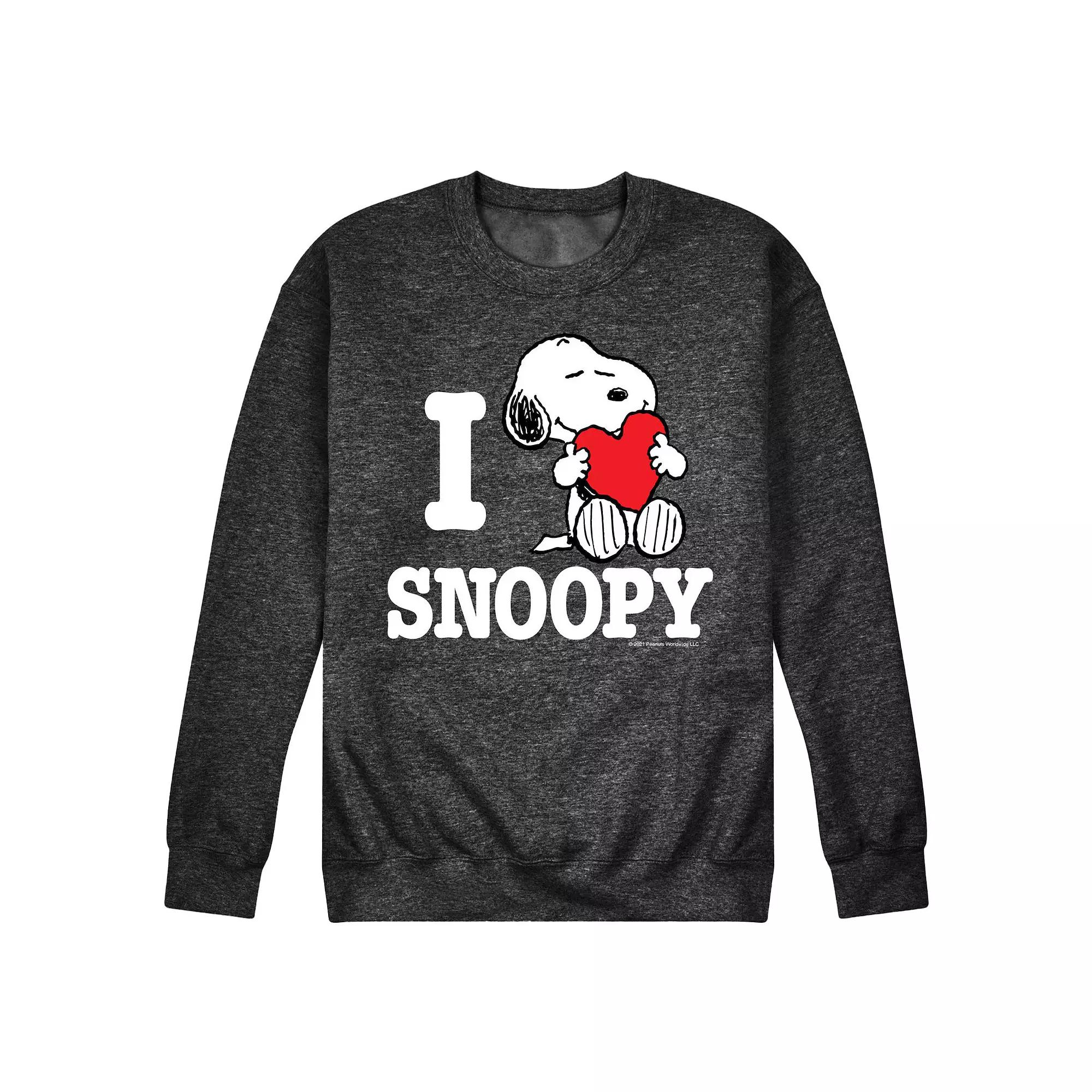 Men's Peanuts I Love Snoopy Sweatshirt,  Product Image