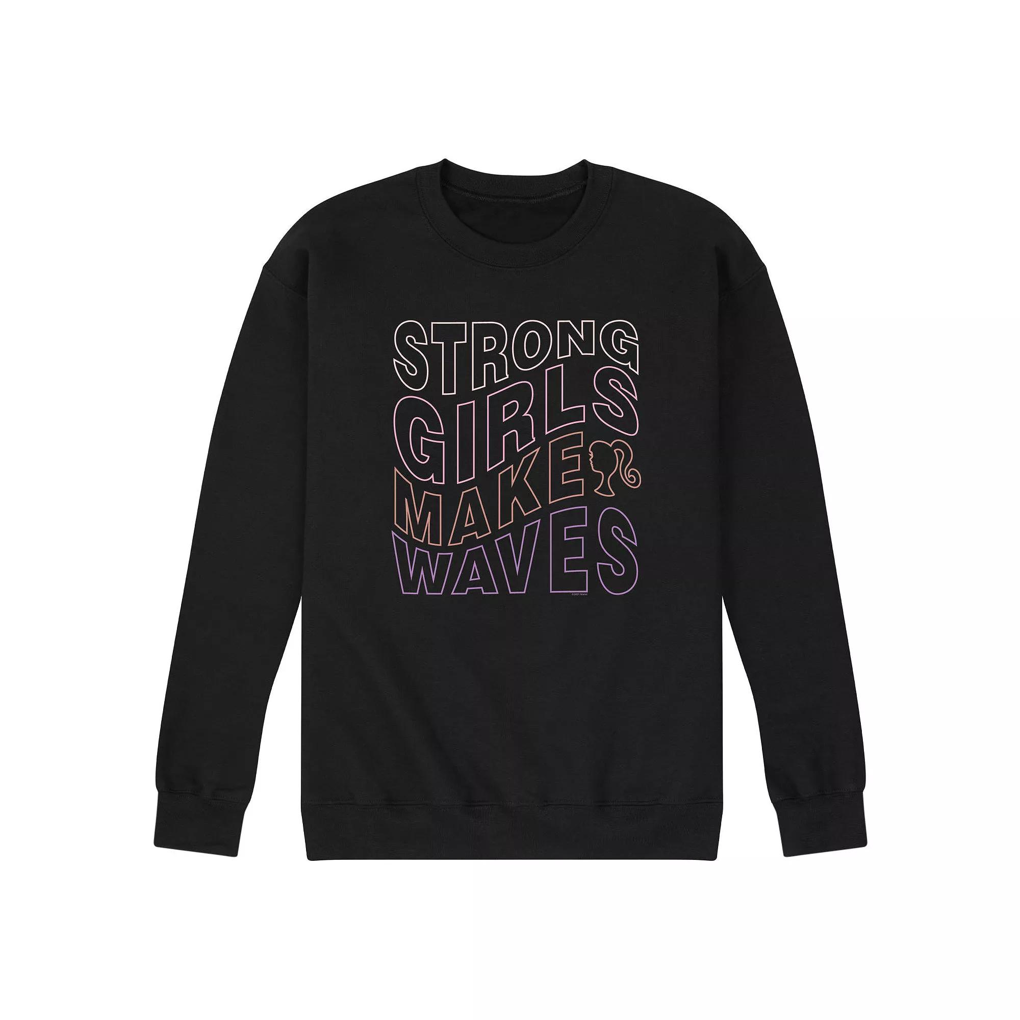 Men's Barbie Strong Girls Make Waves Fleece Sweatshirt,  Product Image