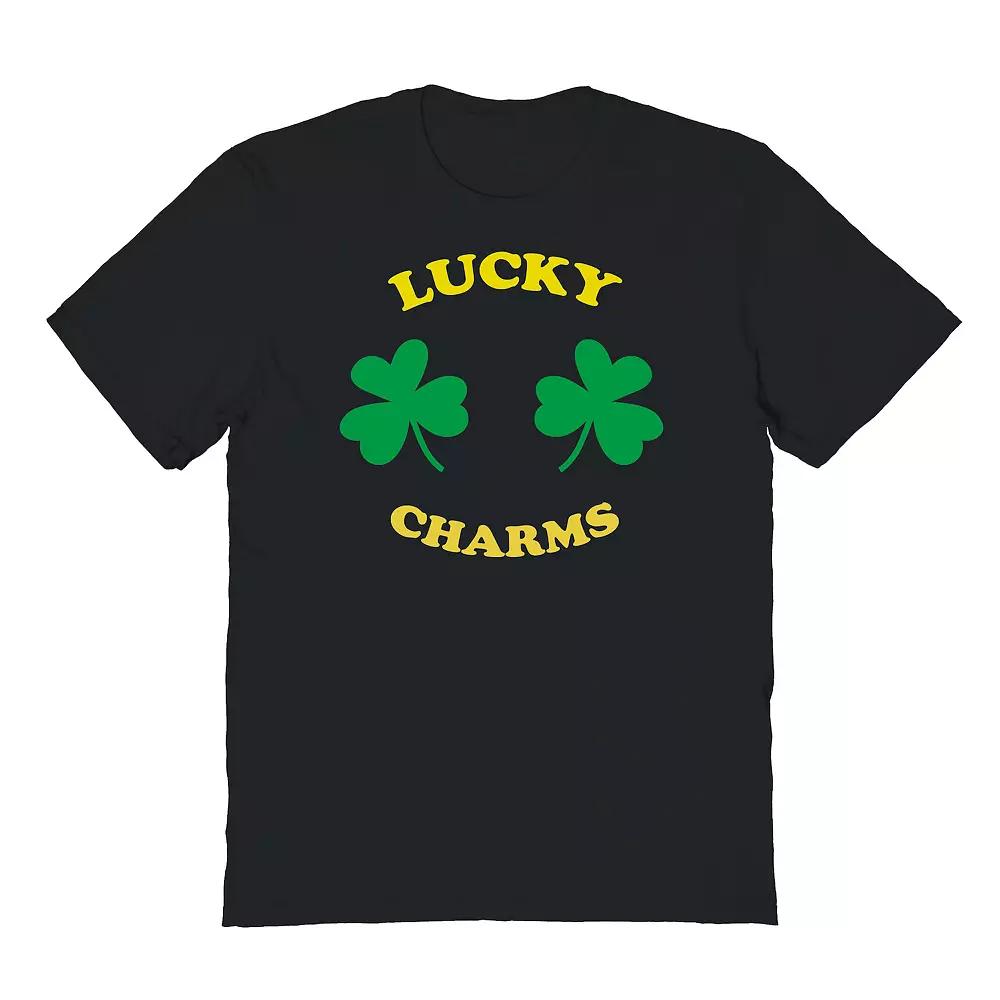 Men's St Patrick's Day Lucky Charms Graphic Tee, Size: XXL, Black Product Image