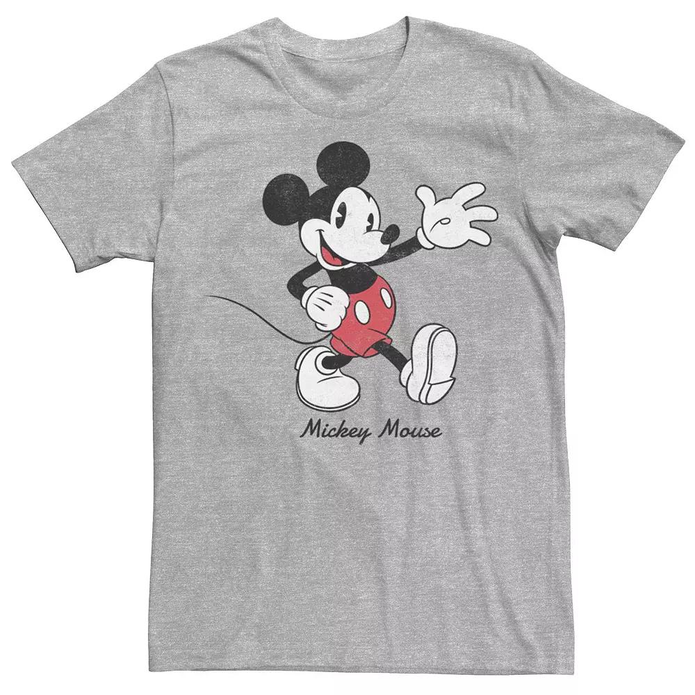 Disney's Mickey Mouse Cursive Text Circle Logo Men's Tee,  Product Image