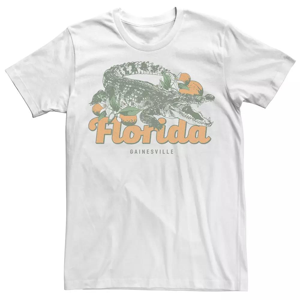 Men's Florida Gainesville Croc Logo Tee, Size: XXL, White Product Image