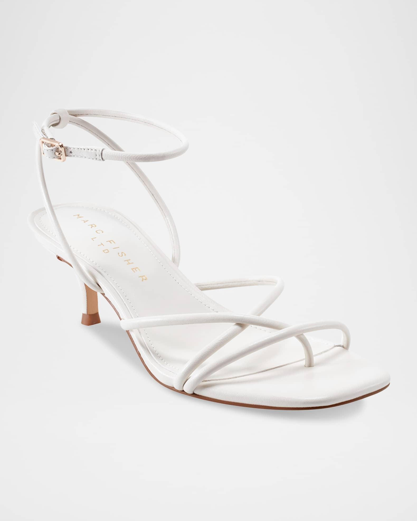 Ballen Tubular Leather Kitten Ankle-Strap Sandals Product Image