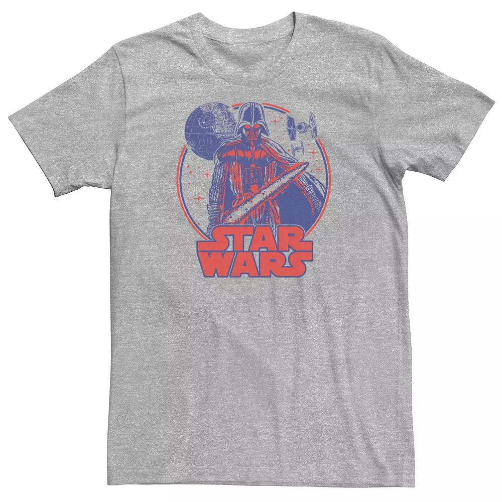 Big & Tall Star Wars Darth Vader Approaches Death Star & Red Logo Tee, Men's,  Product Image