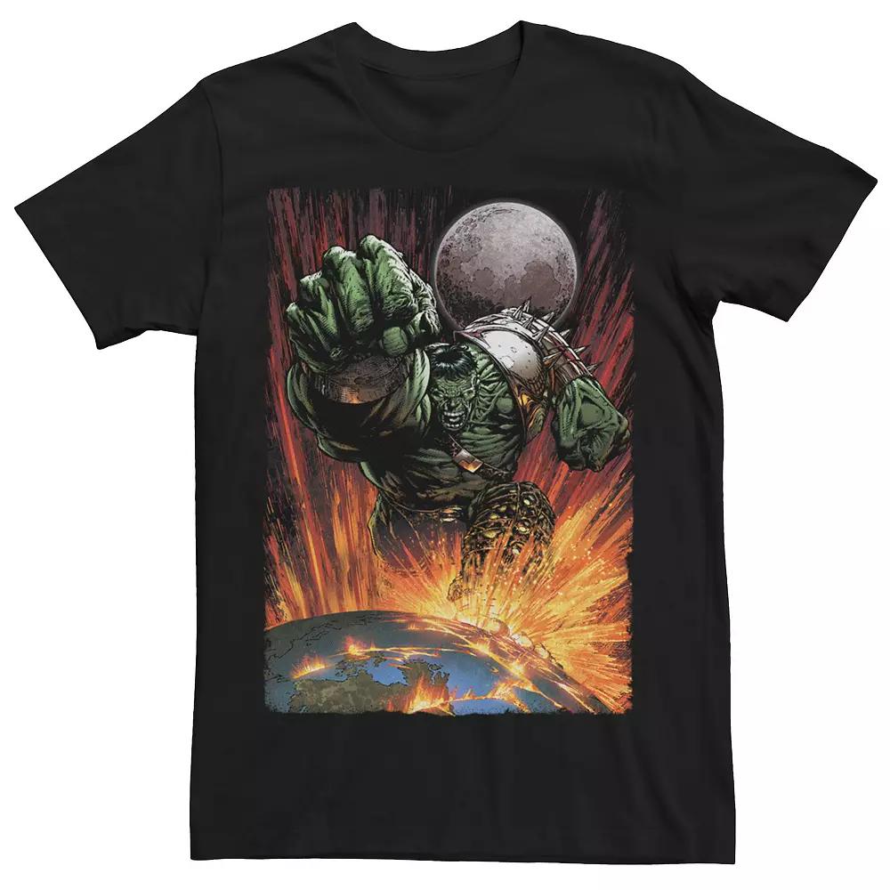 Men's Marvel Hulk Planet Smash Space Tee,  Product Image
