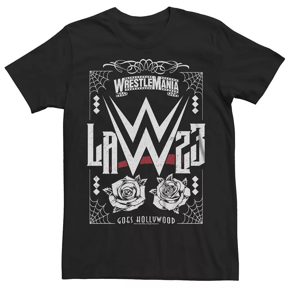 Men's WWE Wrestlemania Goes Hollywood LA 23 Roses Cobwebs Graphic Tee,  Product Image