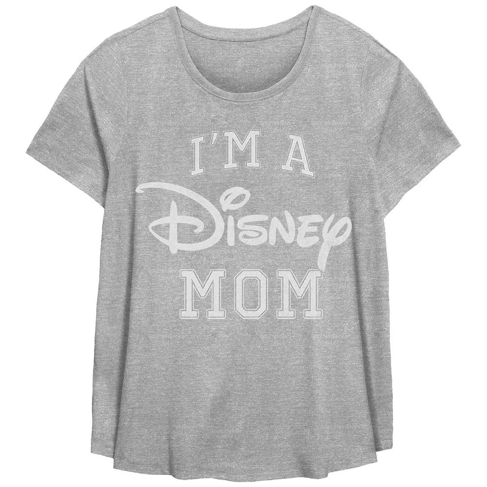 Disney's I'm A Disney Mom Varsity Style Women's Plus Graphic Tee,  Product Image