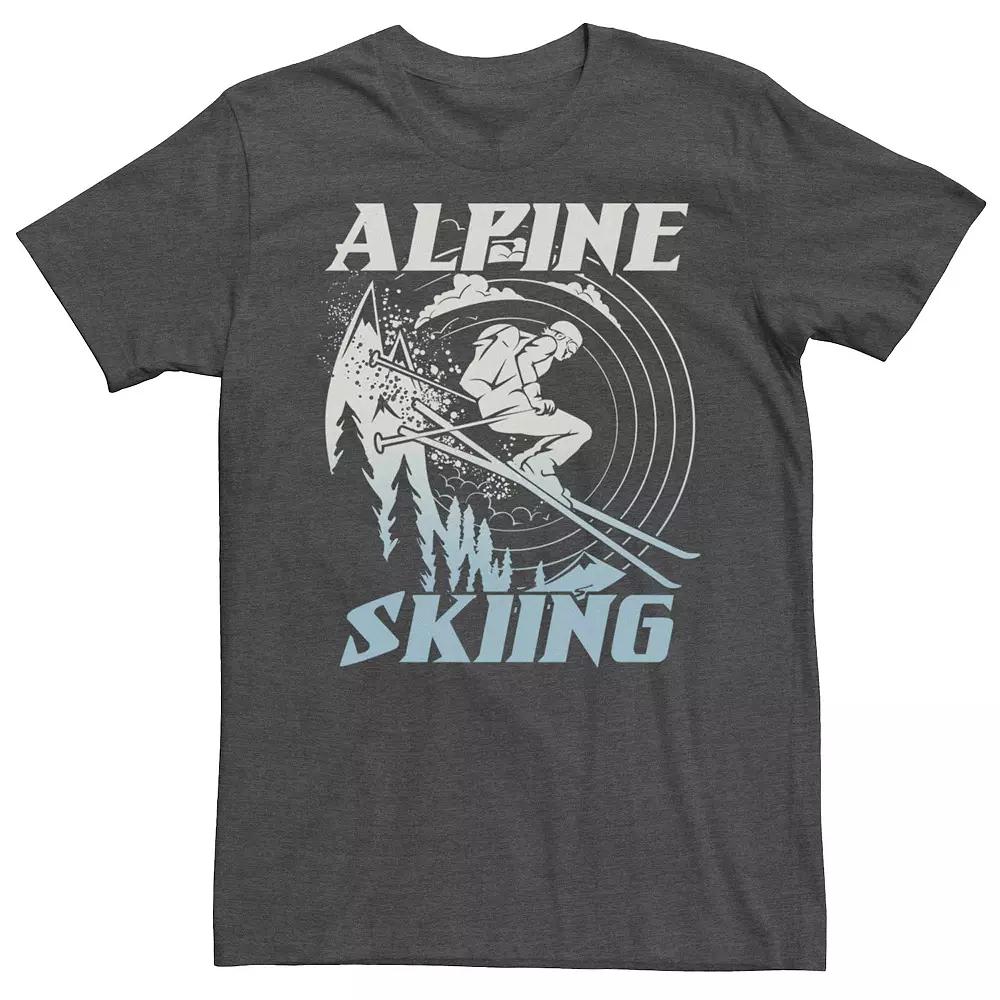 Men's Alpine Skiing Portrait Stamp Tee,  Product Image