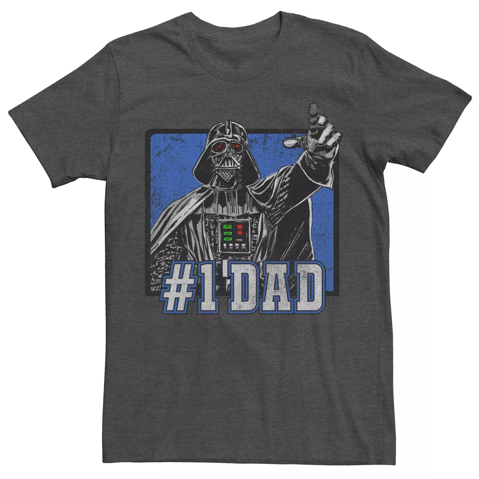 Men's Star Wars Darth Vader Number One Dad Retro Sketched Tee,  Product Image