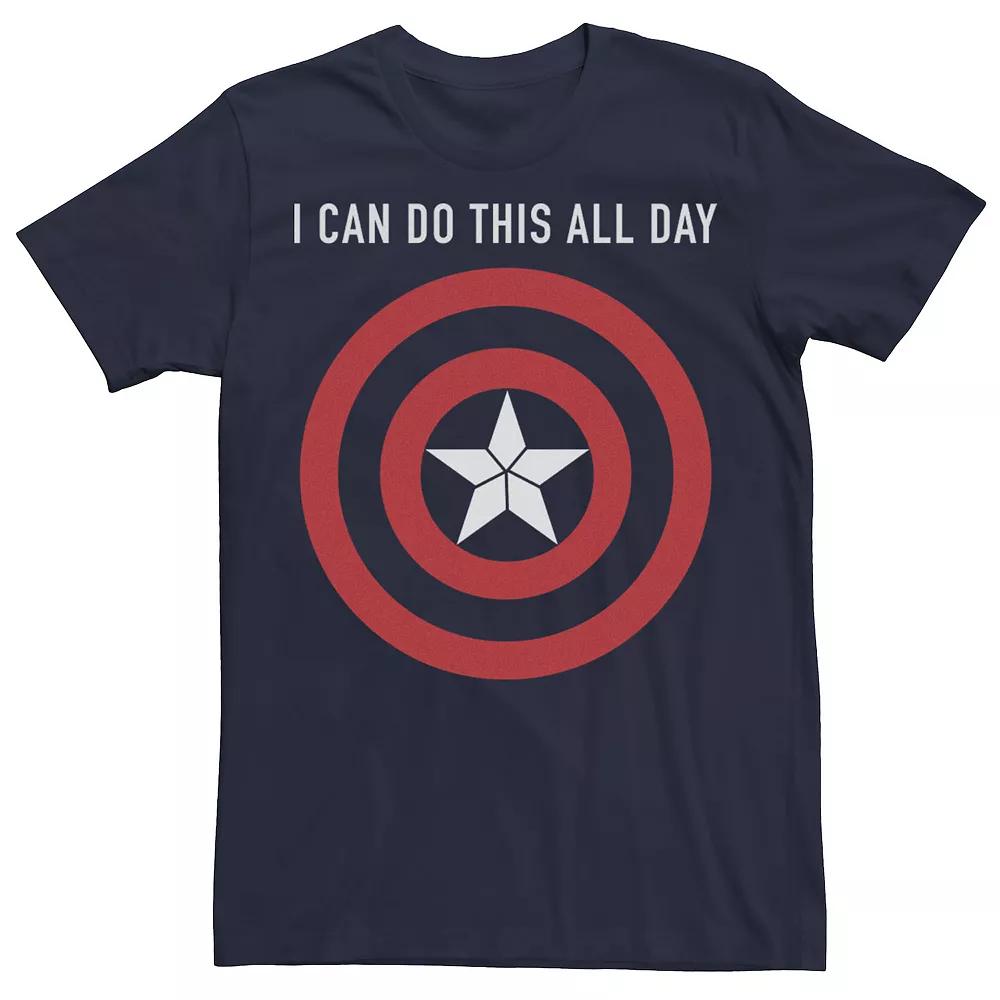 Men's Marvel Captain America I Can Do This All Day Shield Portrait Graphic Tee,  Product Image