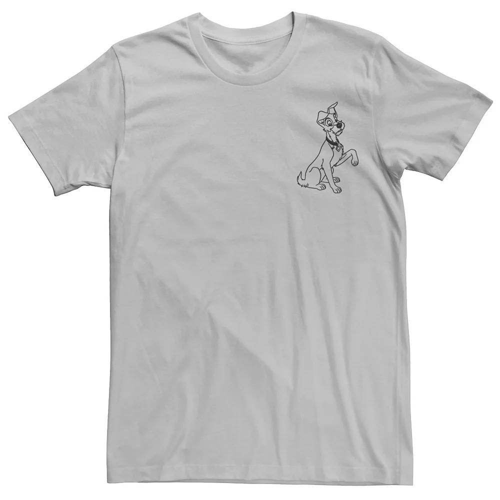 Disney's Lady And The Tramp Left Chest Portrait Men's Tee,  Product Image