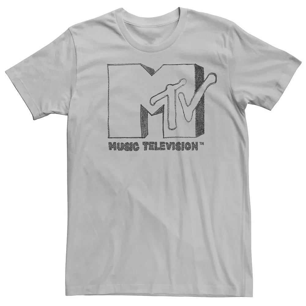 Mens MTV Faded Sharpie Sketch Logo Tee Product Image