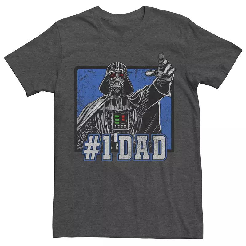 Men's Star Wars Darth Vader Number One Dad Retro Sketched Tee,  Product Image