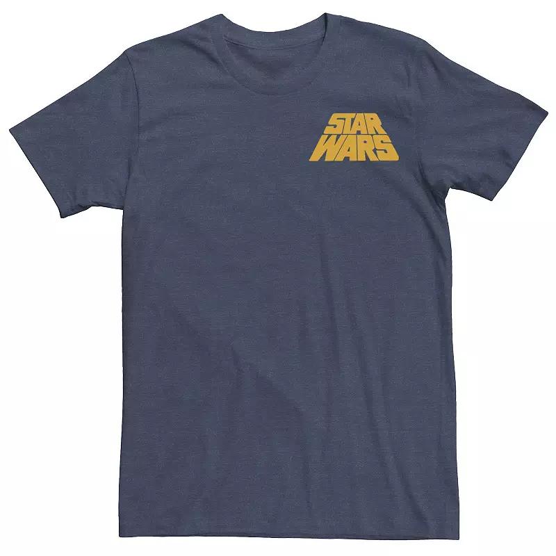 Men's Star Wars Distressed Tilted Yellow Logo Tee,  Product Image