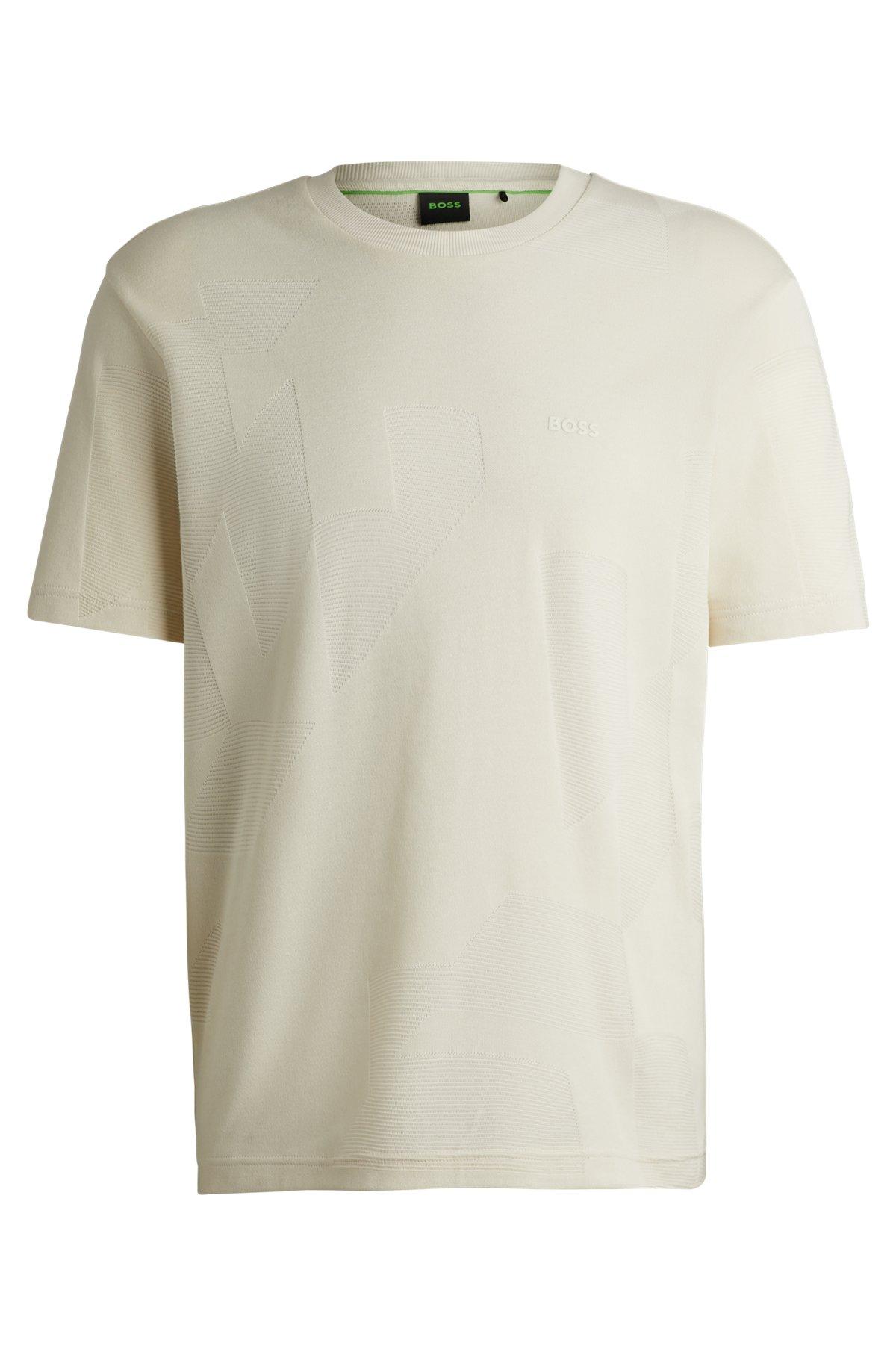 Cotton-jacquard regular-fit T-shirt with seasonal artwork Product Image