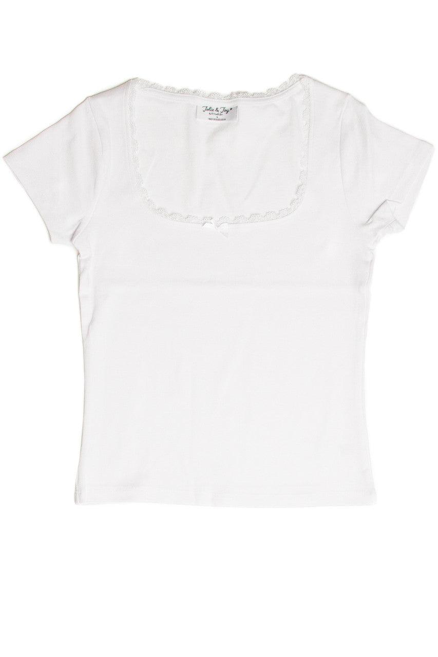 Square Neck Bow Tee Product Image