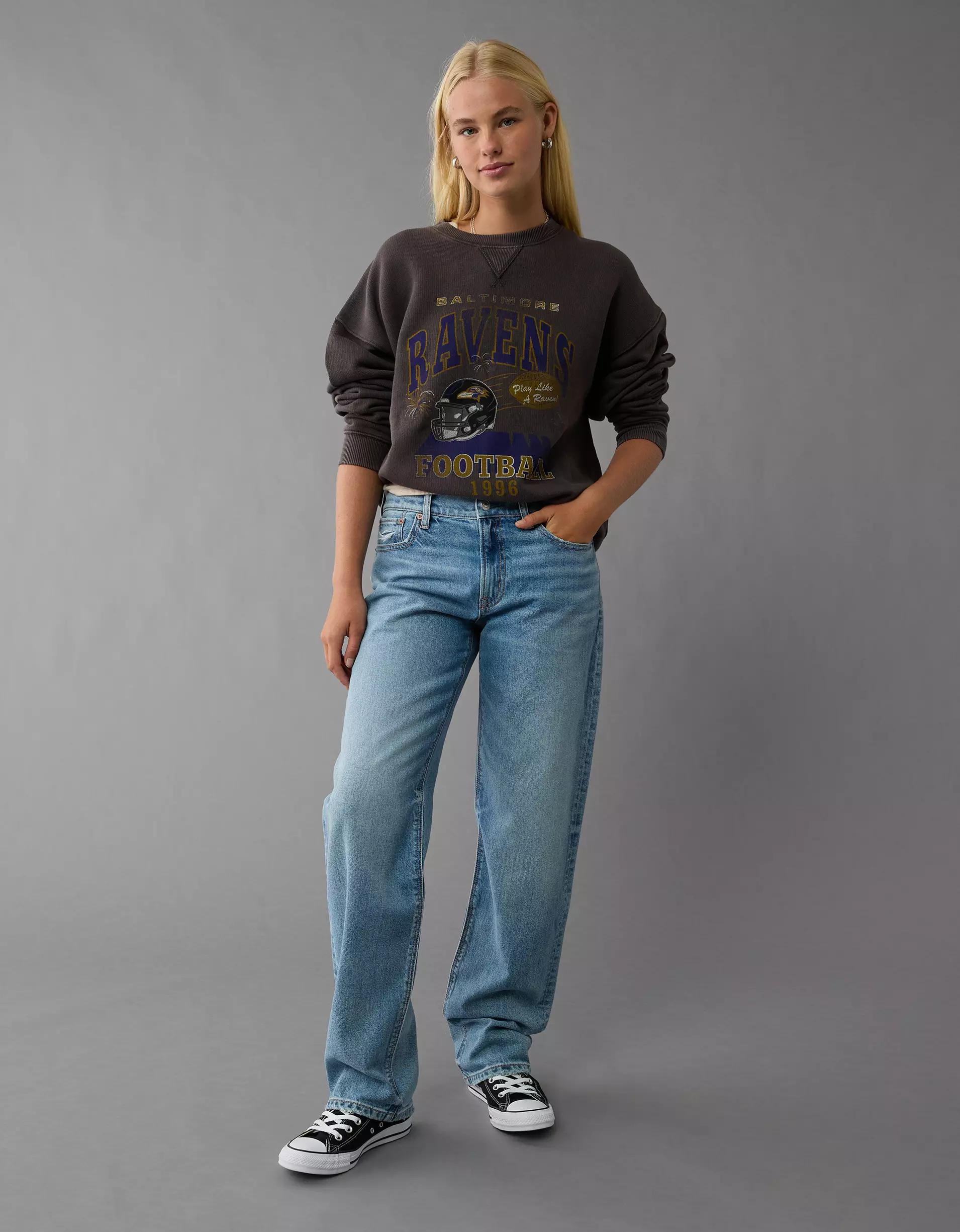 AE NFL Baltimore Ravens Crew Neck Sweatshirt Product Image