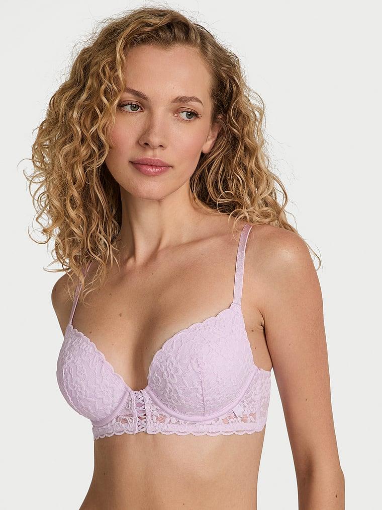 Sexy Tee Lacie Lace-Up Longline Push-Up Bra Product Image