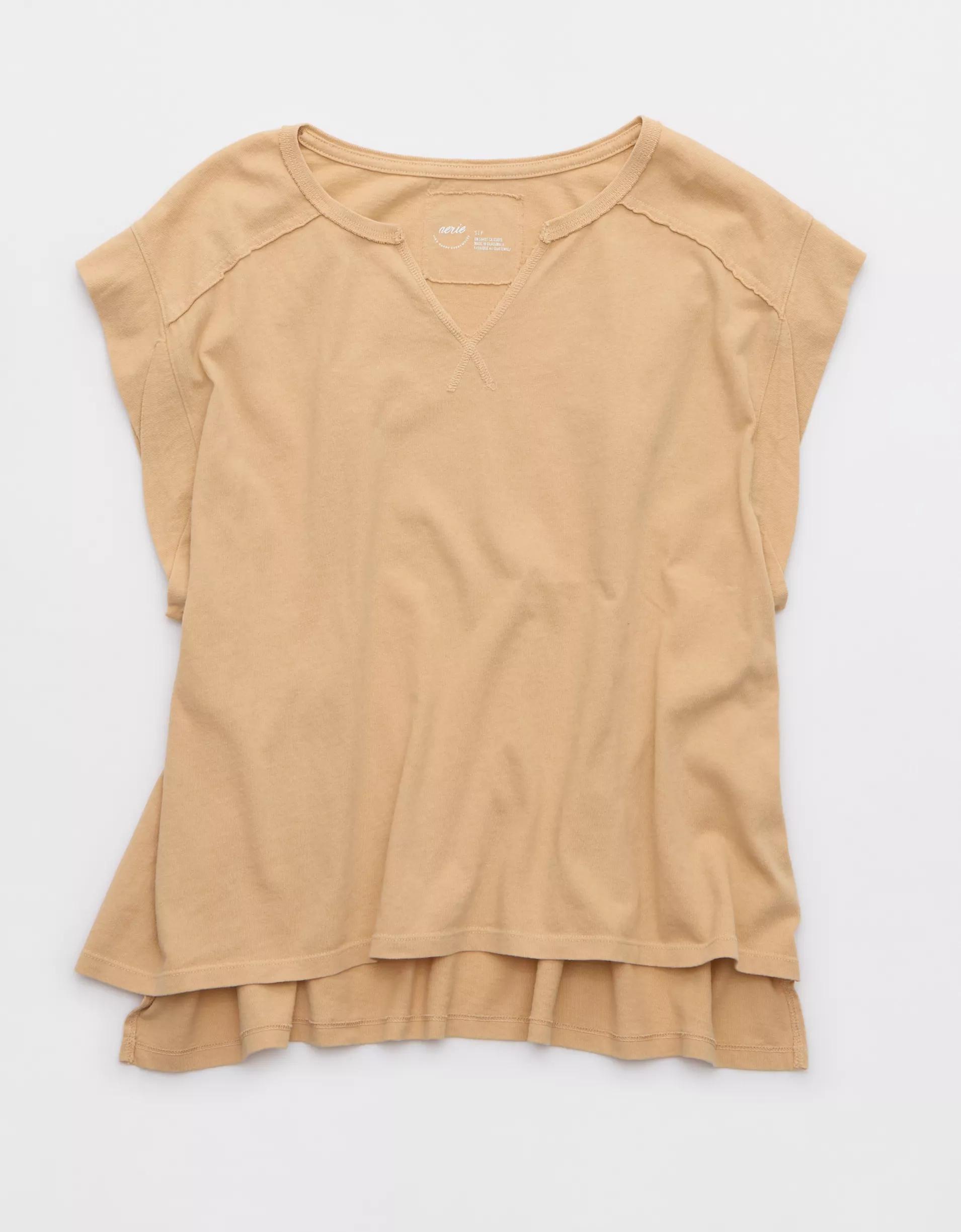 Aerie Summer Breeze Notch Neck T-Shirt Product Image