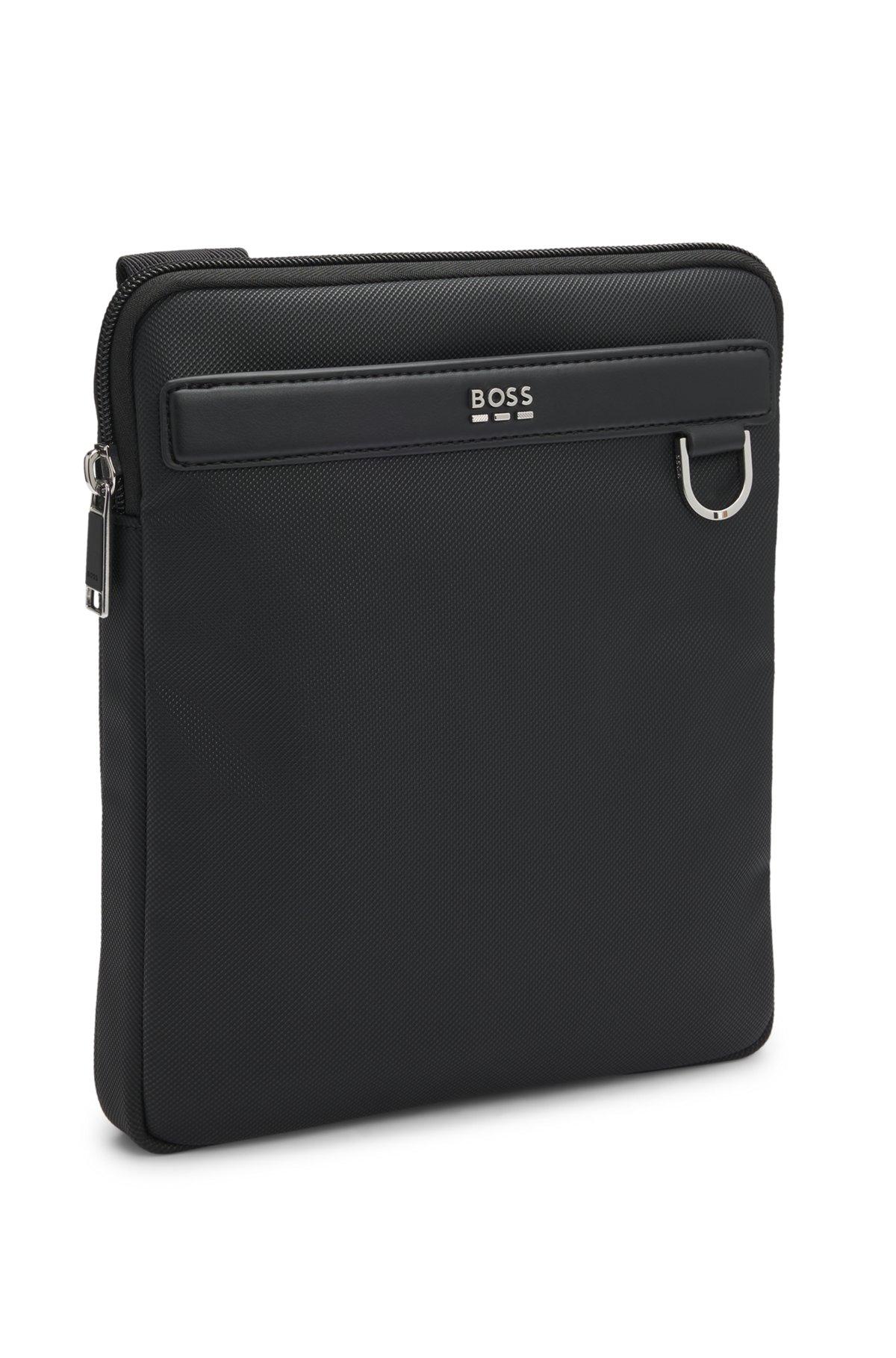 BOSS - Reporter bag with smooth and structured finishes - Black Product Image