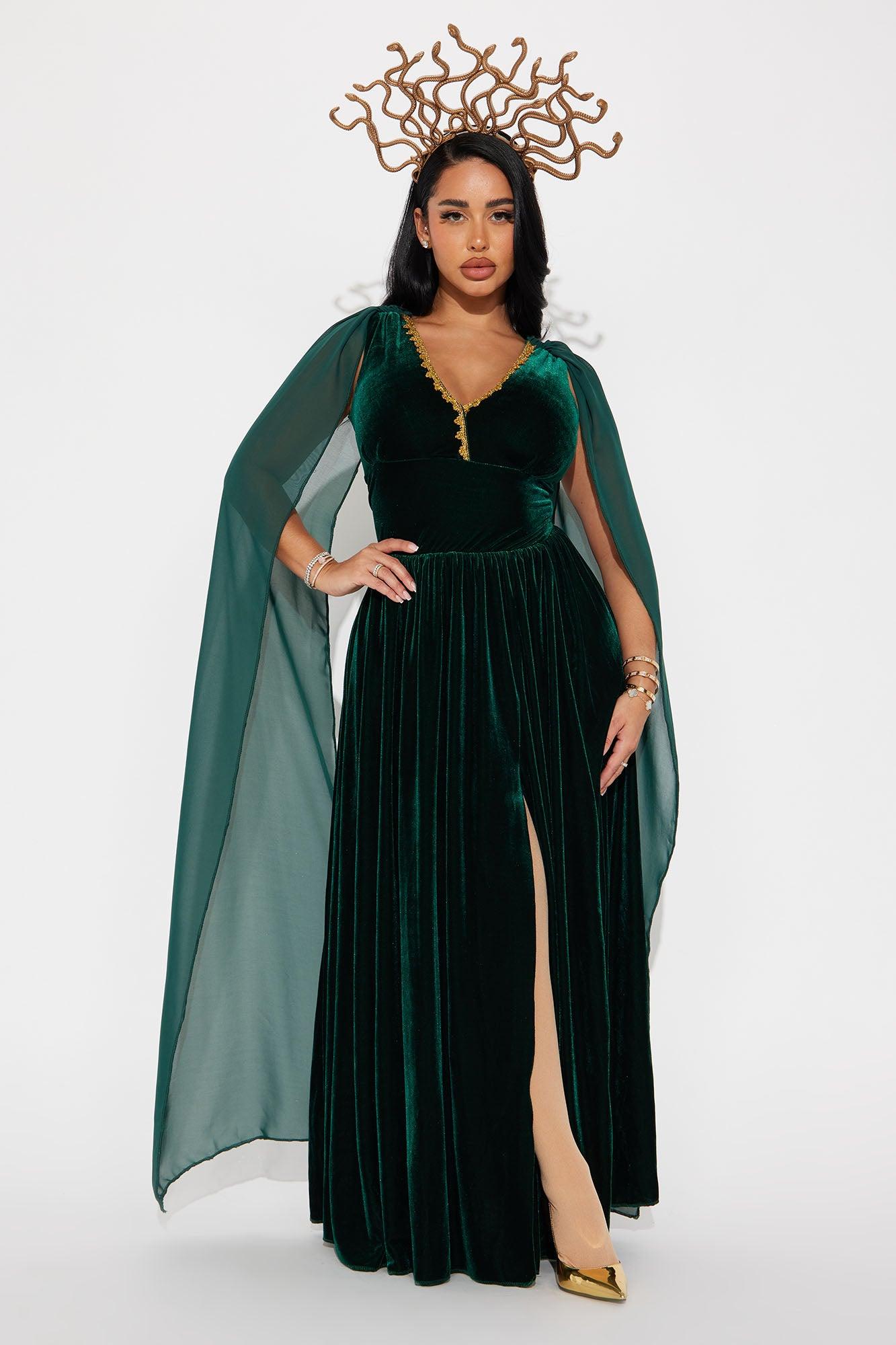 Snake Goddess 2 Piece Costume Set - Green Product Image