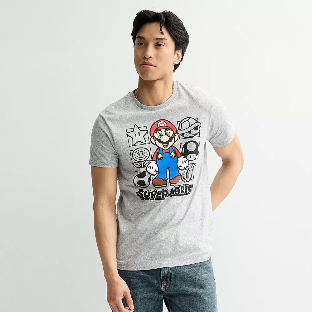 Men's Nintendo Super Mario Fully Loaded Tee, Size: XL, Gray Product Image