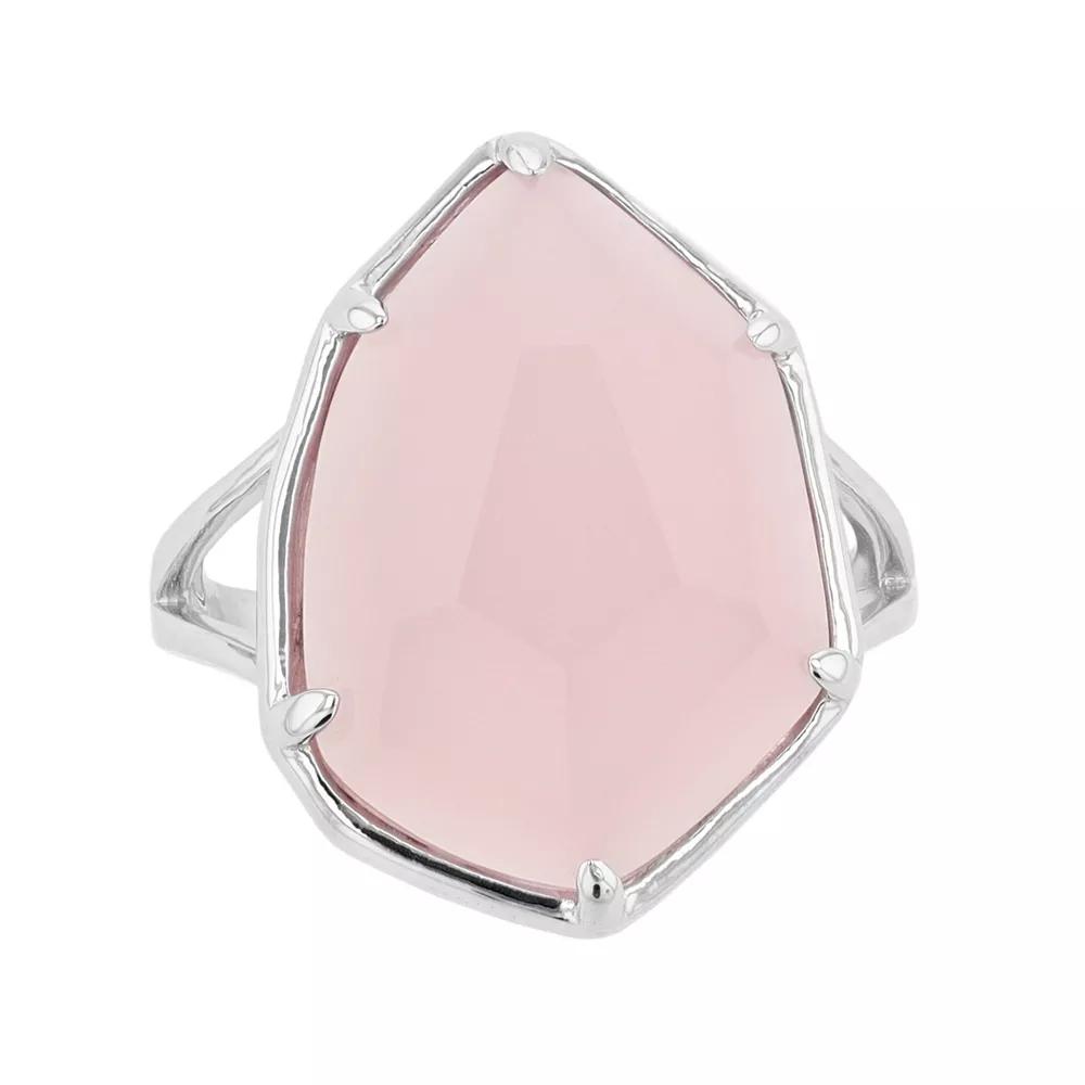 SIRI USA by TJM Sterling Silver Lavender Chalcedony Asymmetric Ring, Women's, Size: 8 Product Image