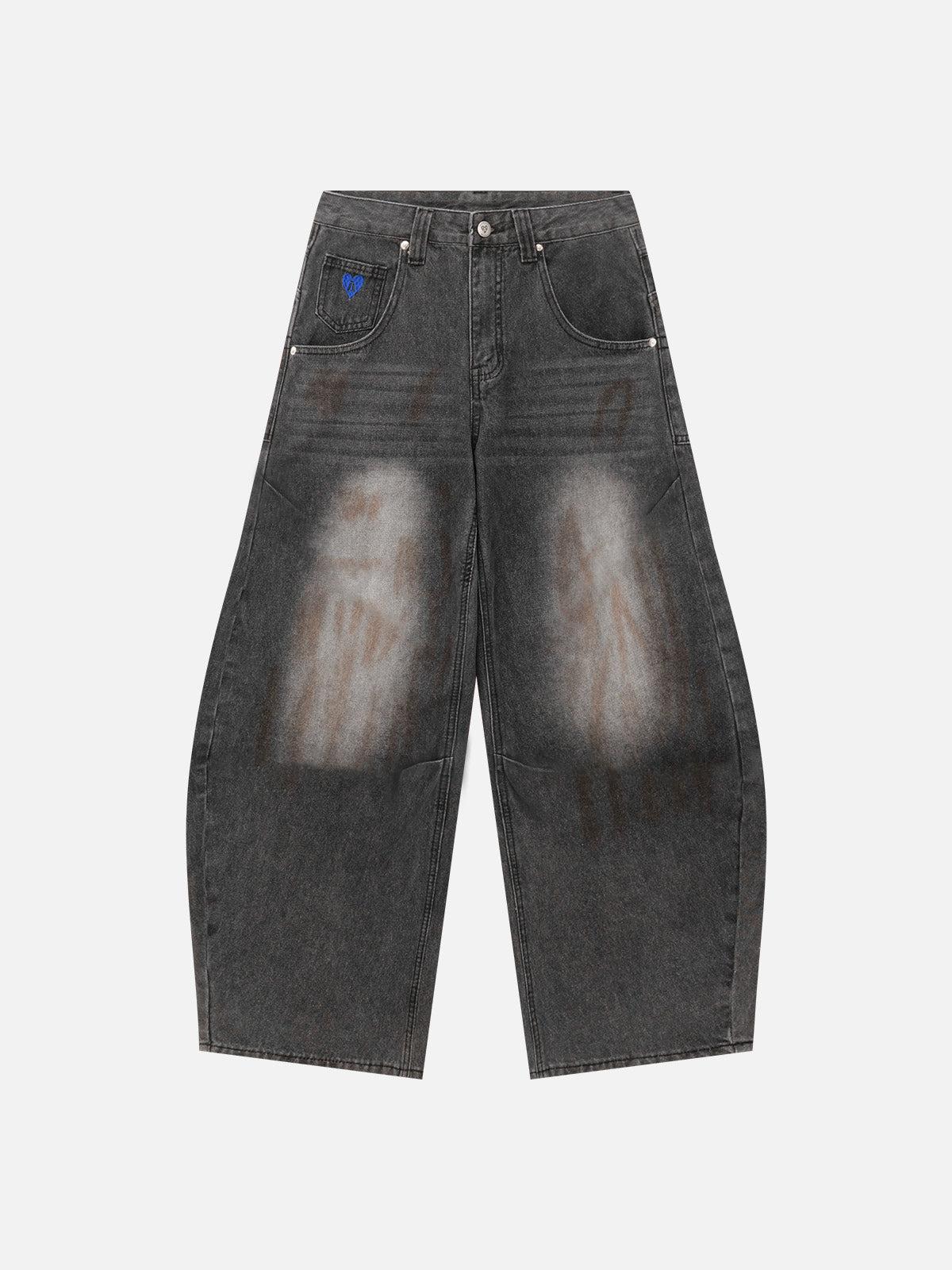 Aelfric Eden Dirty-Dyed Super Baggy Barrel Jeans Product Image