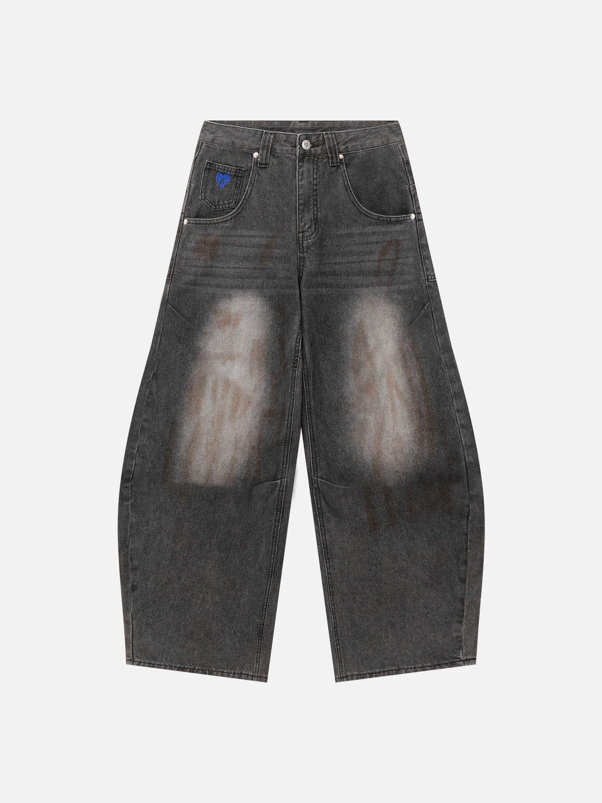 Aelfric Eden Dirty-Dyed Super Baggy Barrel Jeans Product Image