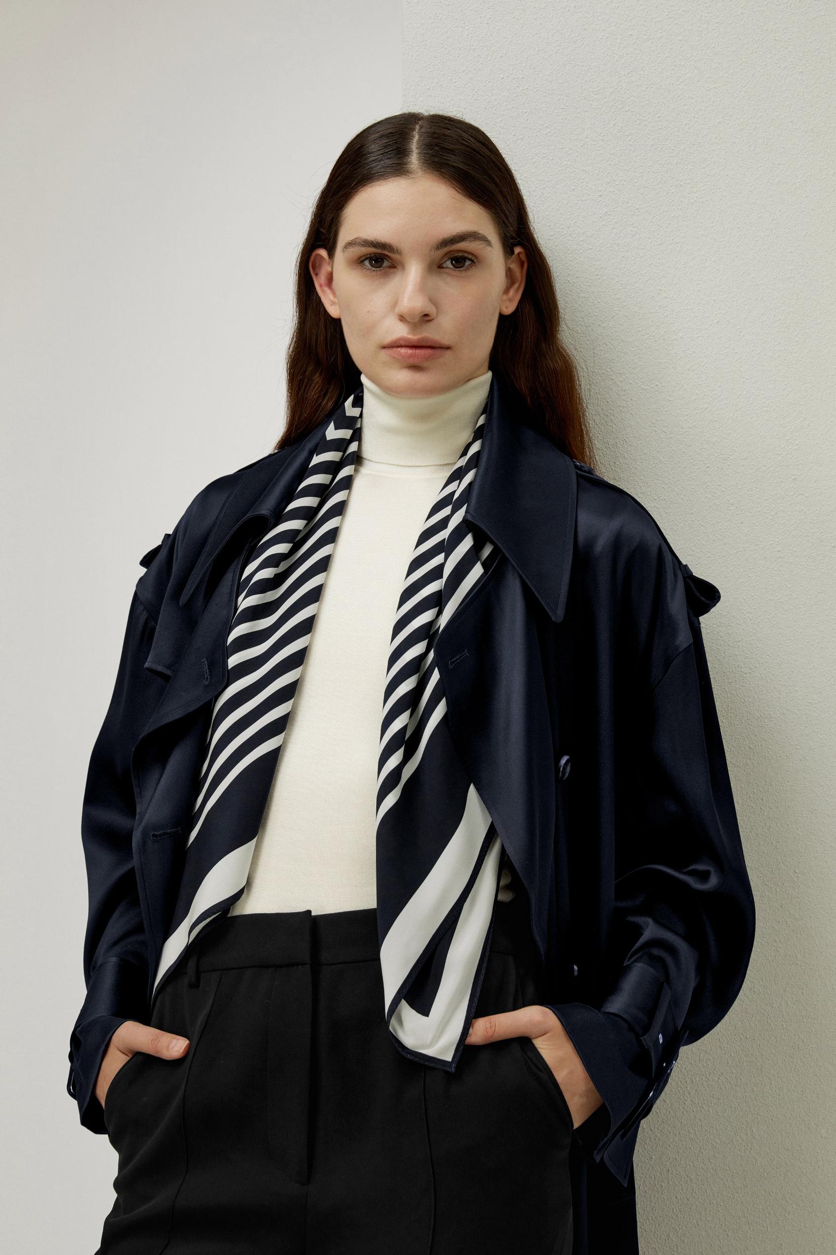 Mid-Century Pattern Silk Scarf Product Image