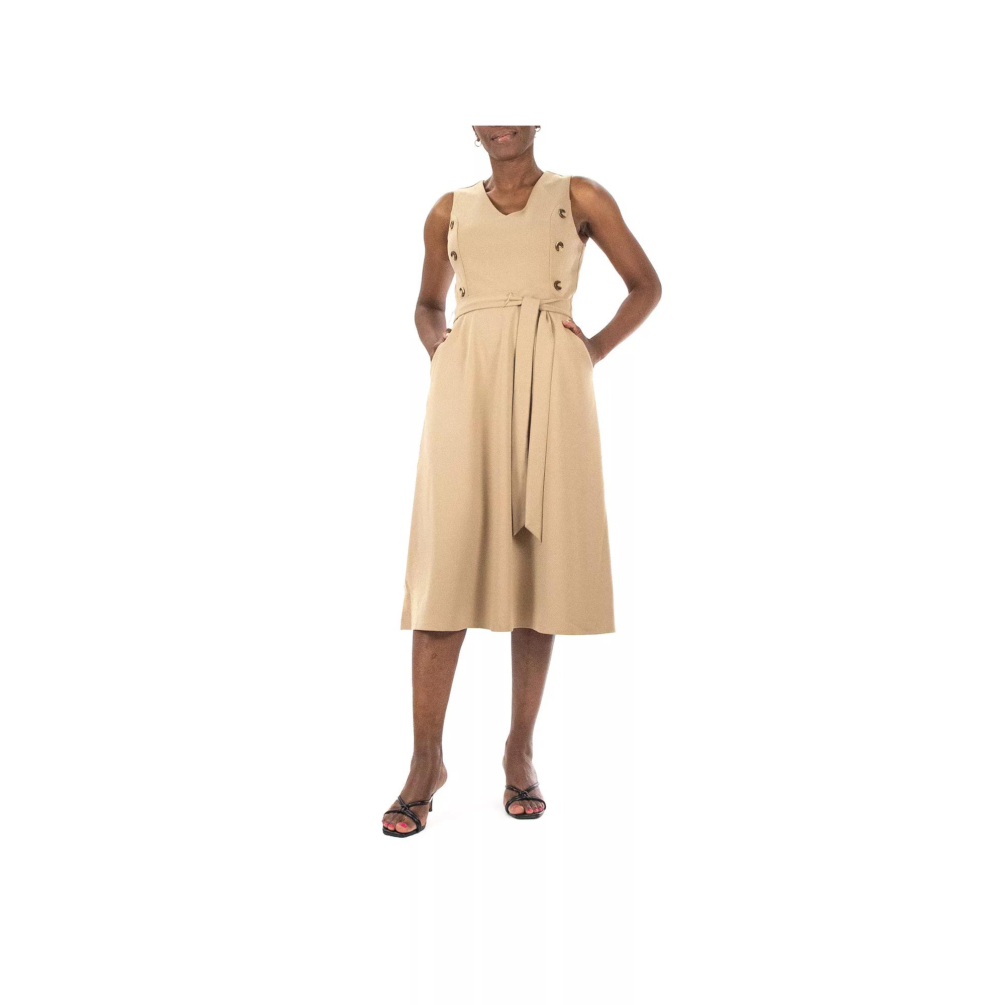 Womens Nina Leonard Fit & Flare Midi Dress Product Image