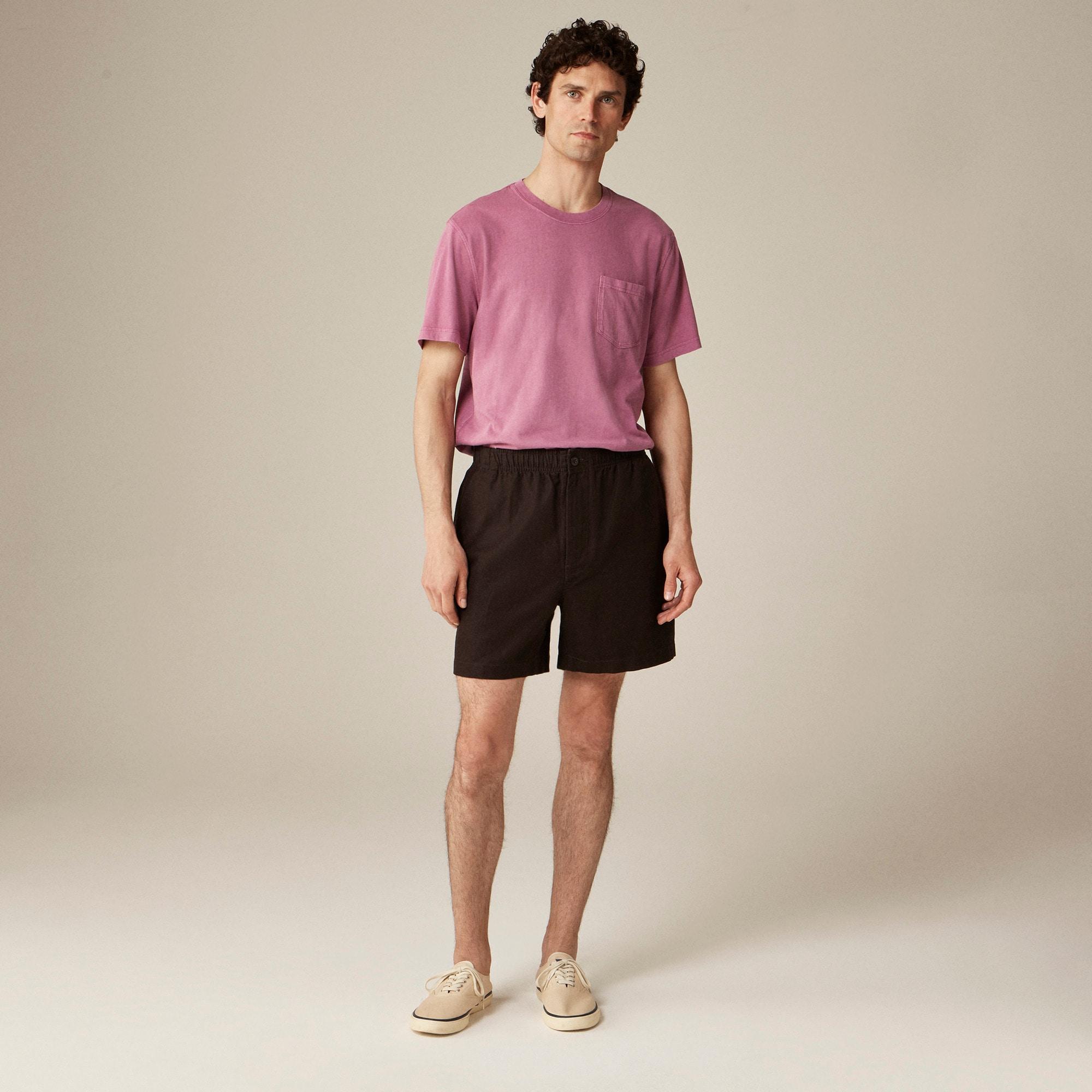 Vintage-wash cotton pocket T-shirt Product Image