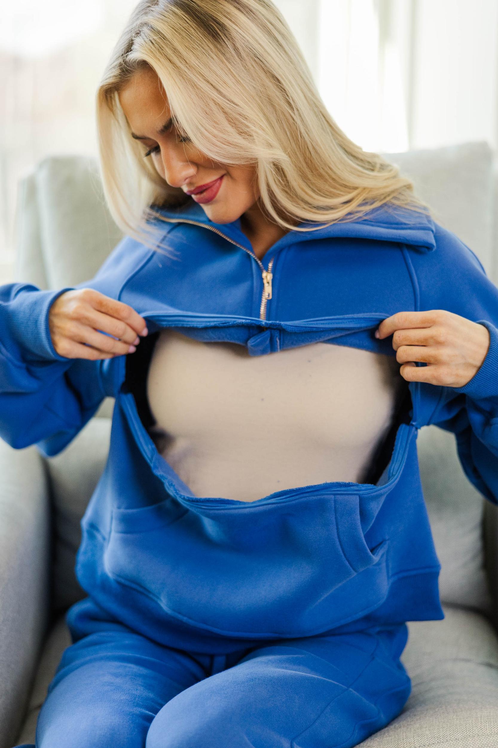 NURSING COLLECTION: Love in Every Layer Blue Pullover Female Product Image