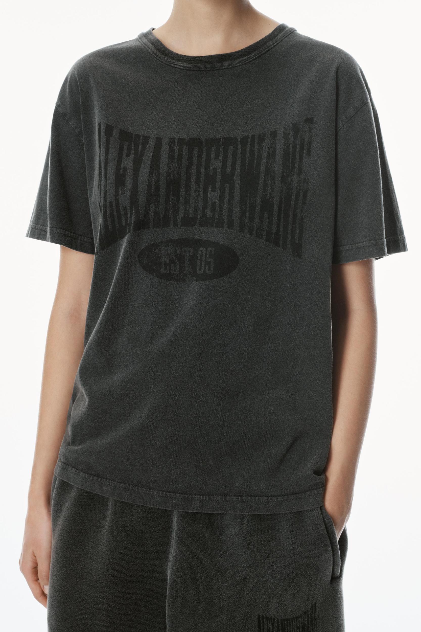 Distressed Logo Cotton Tee Product Image