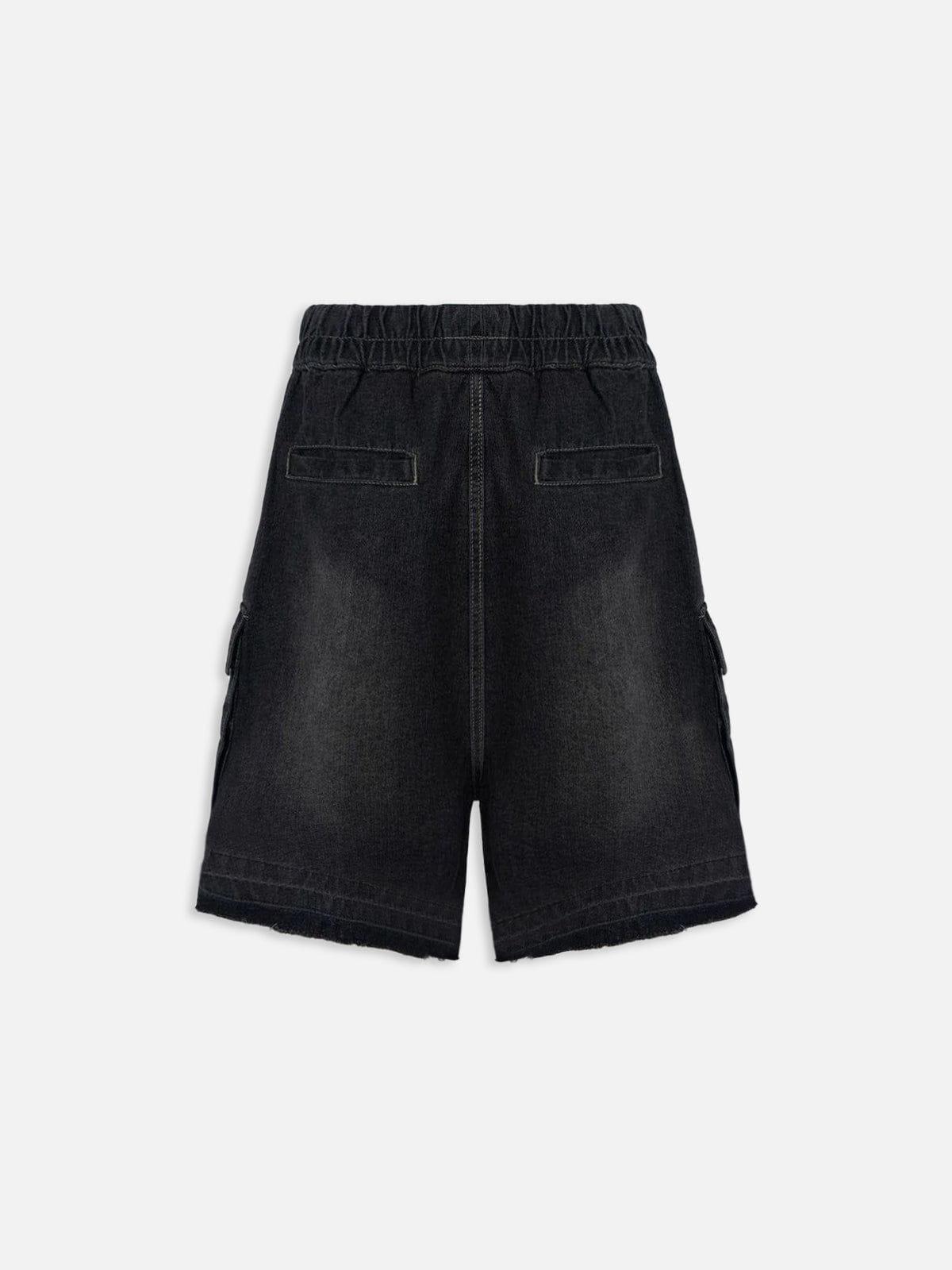 Aelfric Eden Drawstring Decorative Zipper Jorts Product Image