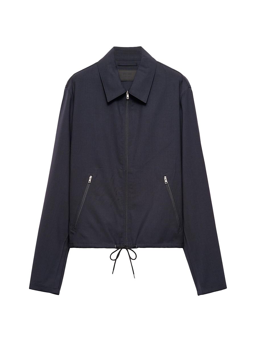 Mens Blouson Wool Zip-Front Jacket Product Image