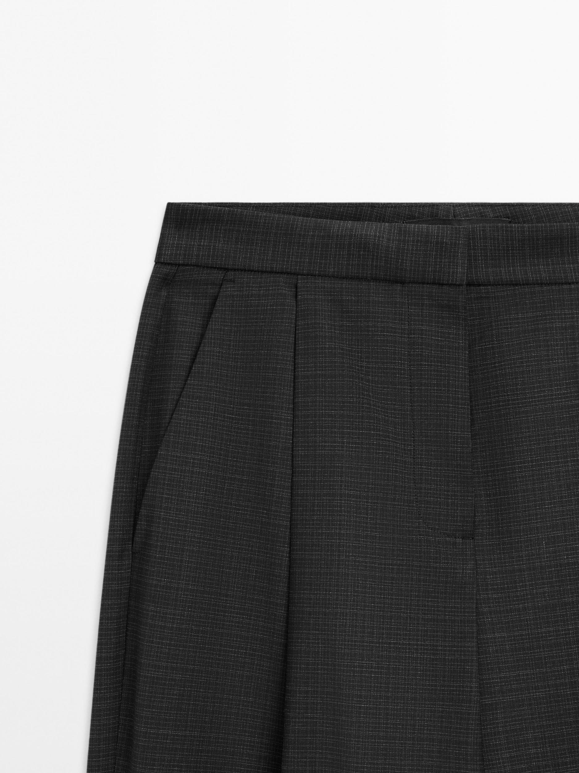 Wool blend darted trousers Product Image