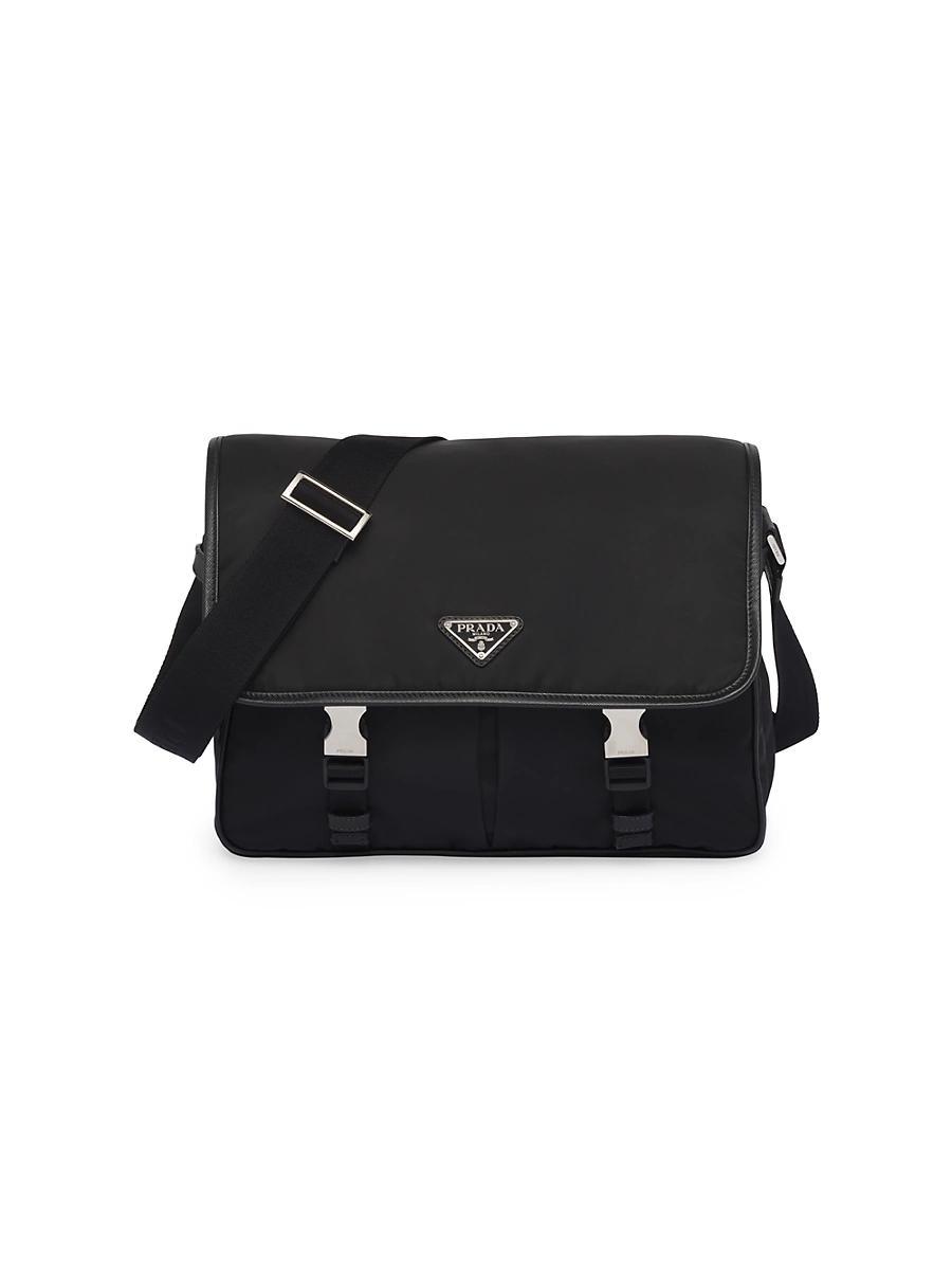 Mens Nylon and Leather Crossbody Bag Product Image